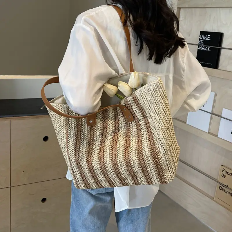 Western Style Women's Striped Stripe Shoulder Bag 2025 - Image 4
