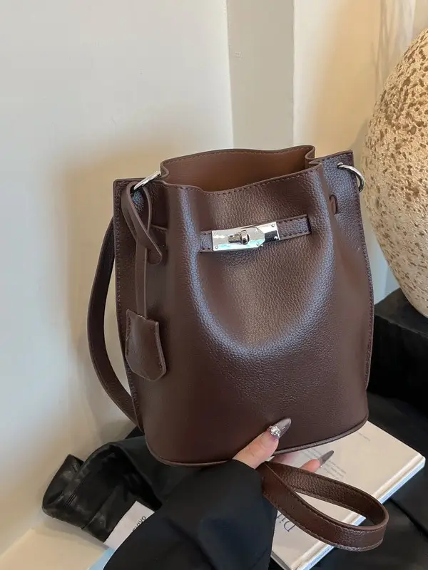 Brown Bucket Bag Women's Casual Shoulder Crossbody 2026 - Image 6