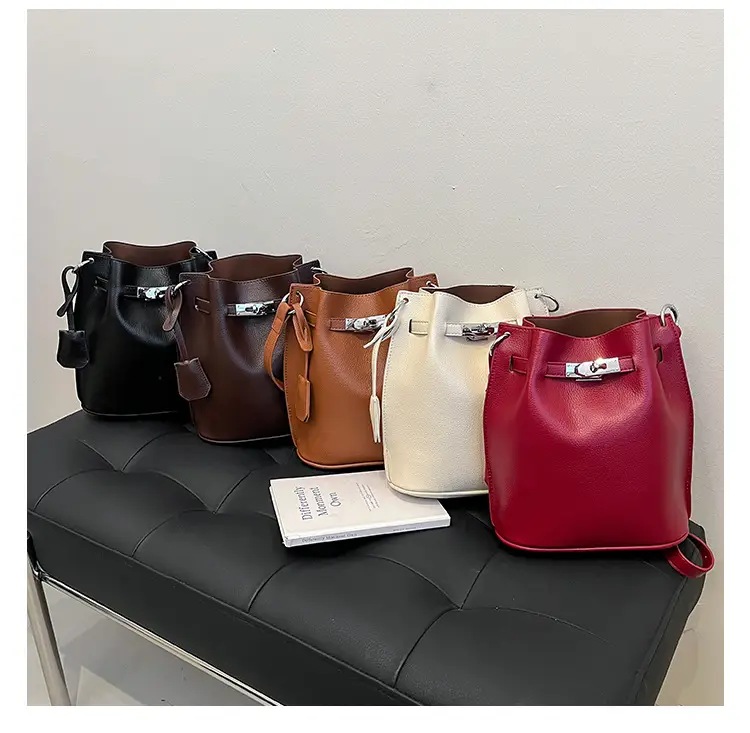Brown Bucket Bag Women's Casual Shoulder Crossbody 2026 — feature 1