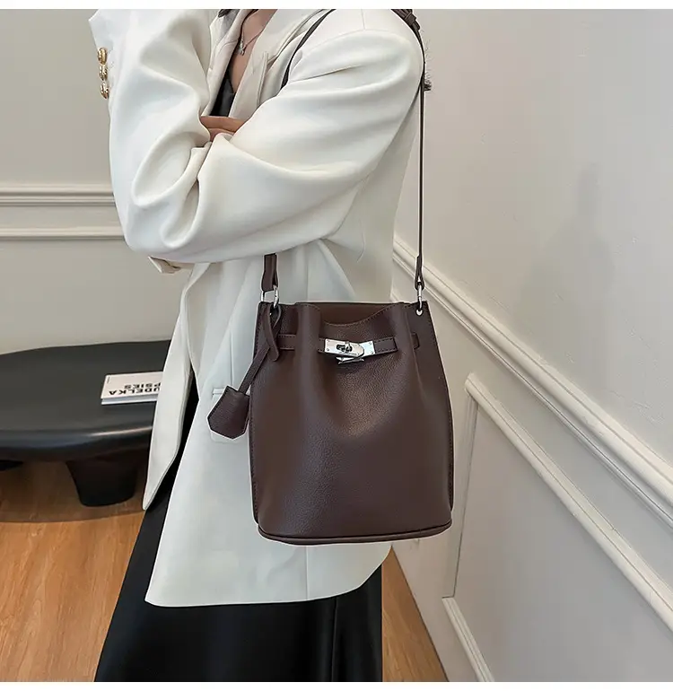 Brown Bucket Bag Women's Casual Shoulder Crossbody 2026 — feature 16