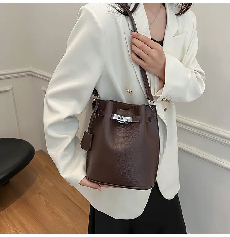 Brown Bucket Bag Women's Casual Shoulder Crossbody 2026 — feature 17