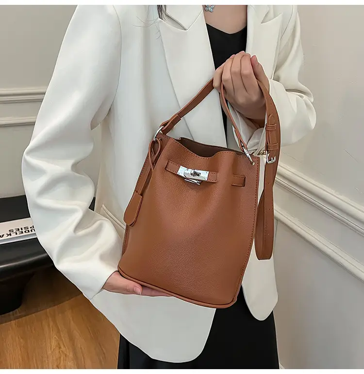 Brown Bucket Bag Women's Casual Shoulder Crossbody 2026 — feature 18