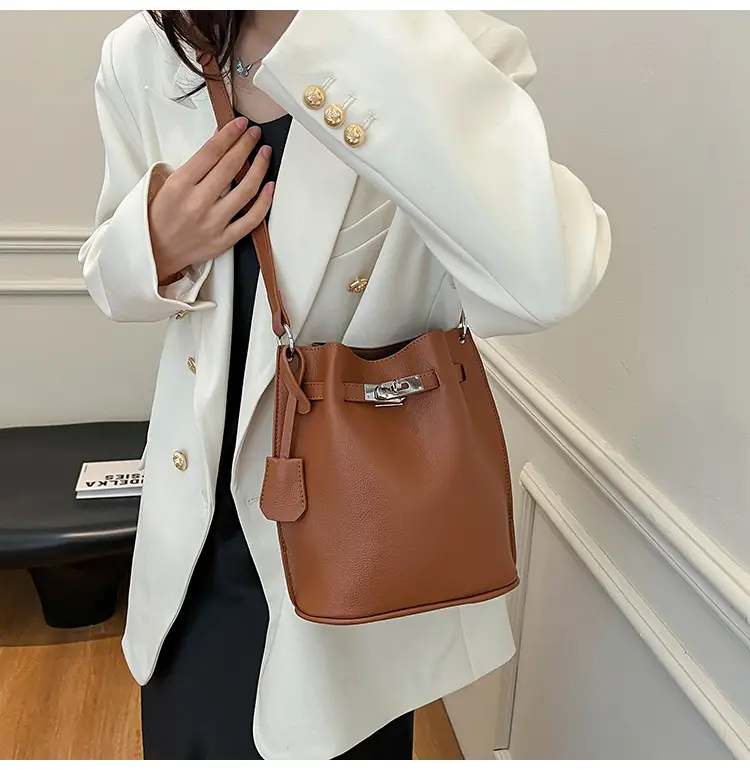 Brown Bucket Bag Women's Casual Shoulder Crossbody 2026 — feature 19