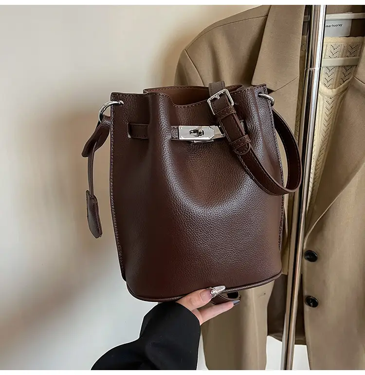 Brown Bucket Bag Women's Casual Shoulder Crossbody 2026 — feature 34