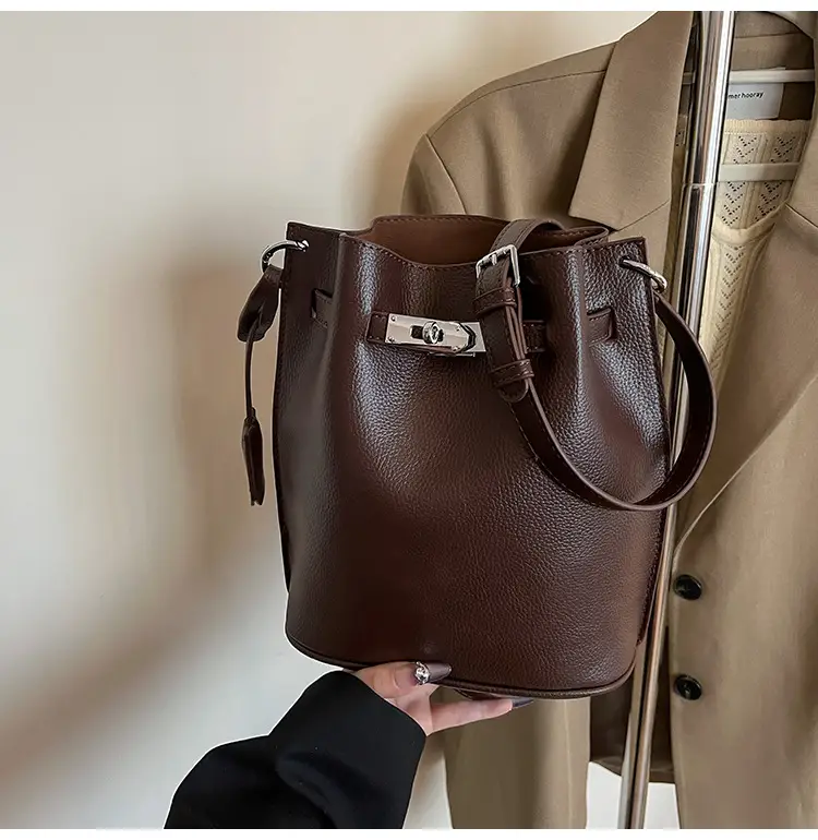 Brown Bucket Bag Women's Casual Shoulder Crossbody 2026 — feature 35