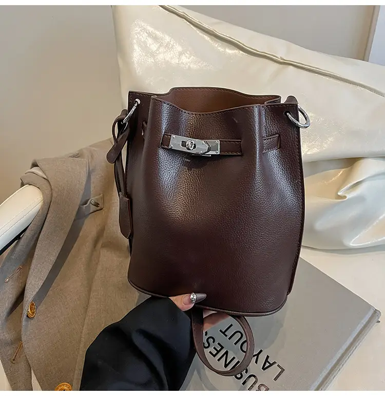 Brown Bucket Bag Women's Casual Shoulder Crossbody 2026 — feature 37