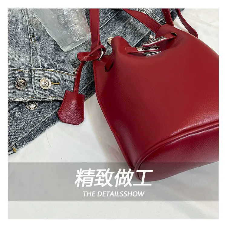 Brown Bucket Bag Women's Casual Shoulder Crossbody 2026 — feature 5