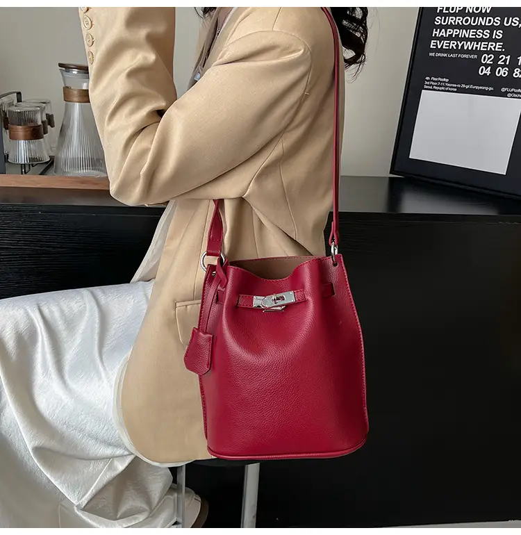 Brown Bucket Bag Women's Casual Shoulder Crossbody 2026 — feature 6