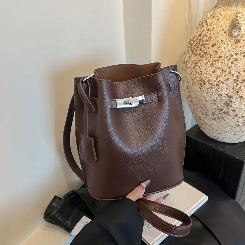 Brown Bucket Bag Women's Casual Shoulder Crossbody 2026 - Image 4