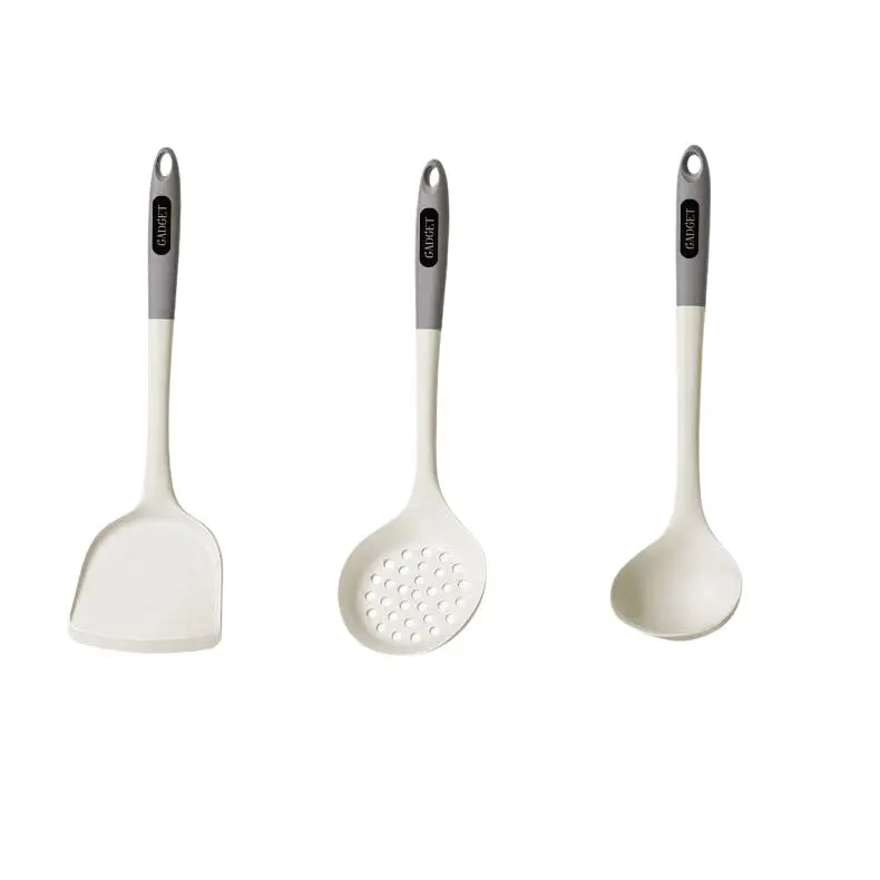 Food grade silicone spatula household non-stick high temperature resistant spatula silicone spoon spoon spatula three-piece set wholesale