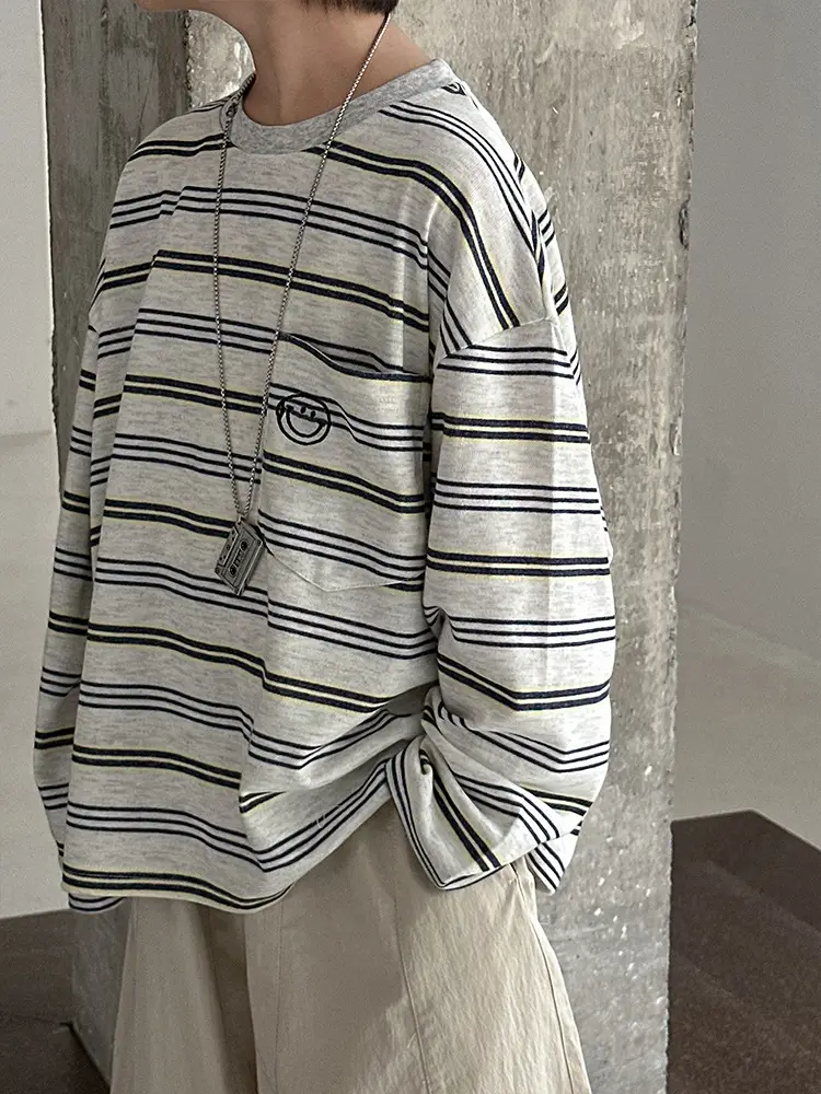 Boys Striped Long Sleeve T-Shirt Medium to XL - Image 5