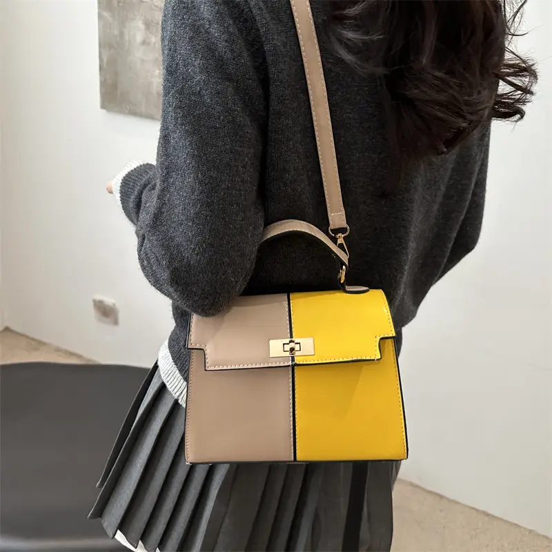 Foreign-style Green Pink Crossbody Bag for Women - Image 7