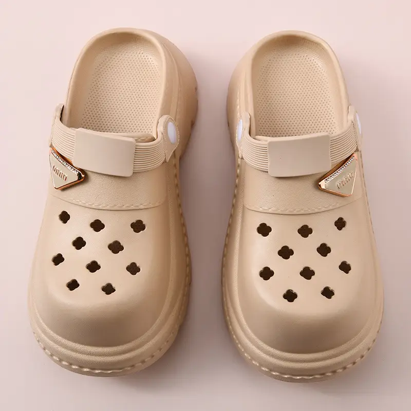 Thick Sole Cave Shoes Women's Summer High-rise Non-slip Wear-resistant Sandals EVA Outer Wear Beach Non-smelly Feet Breathable Baotou Drag - Image 7