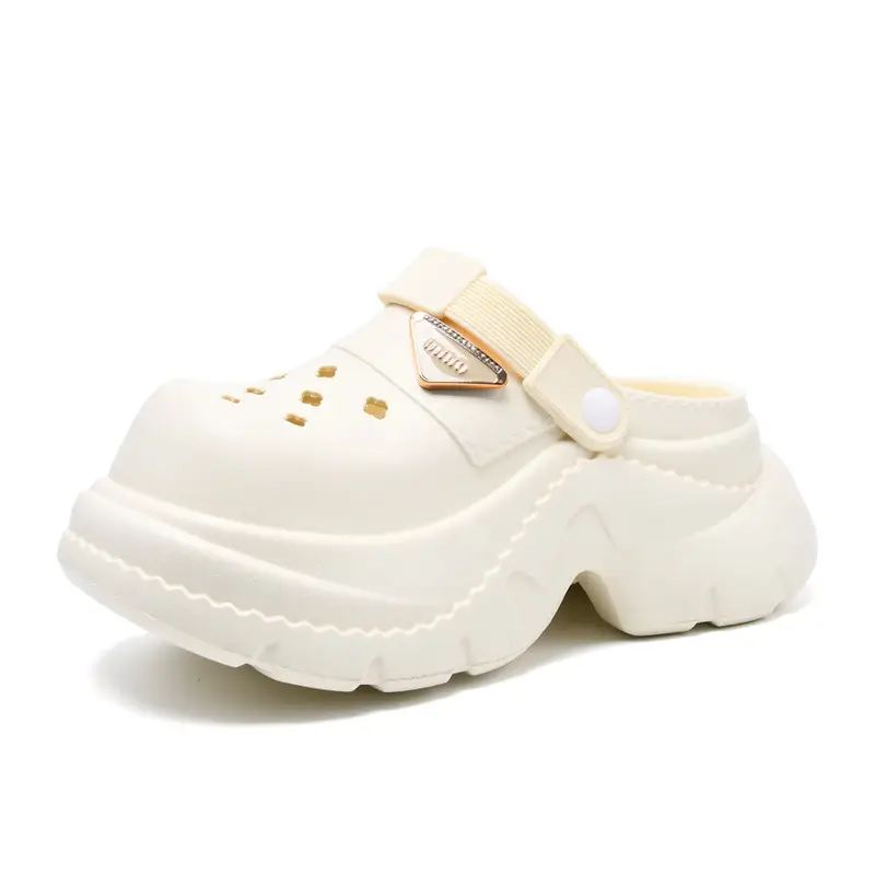 Thick Sole Cave Shoes Women's Summer High-rise Non-slip Wear-resistant Sandals EVA Outer Wear Beach Non-smelly Feet Breathable Baotou Drag - Image 8
