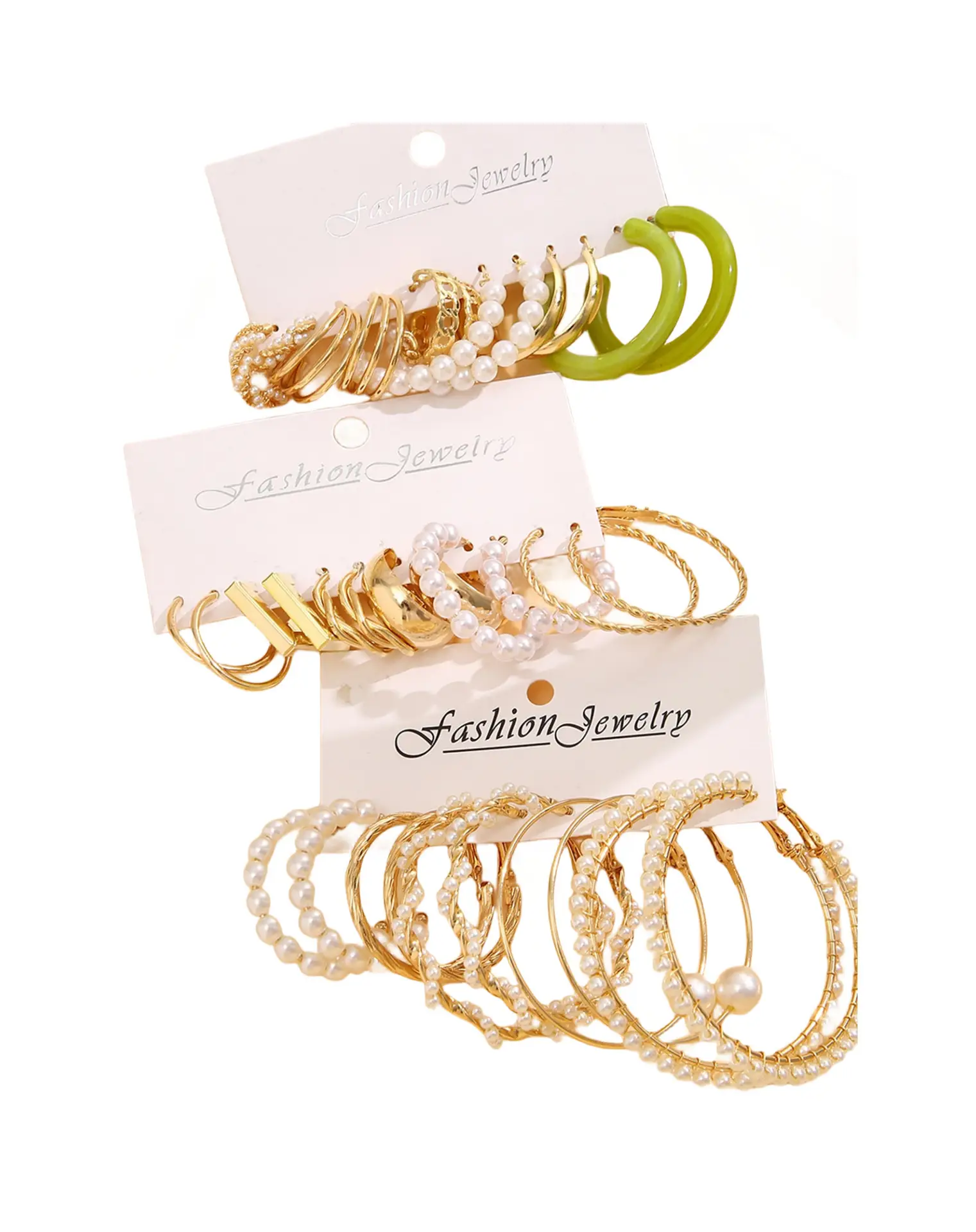 Gold Plated Spiral Earrings & Studs Set for Women — feature 5