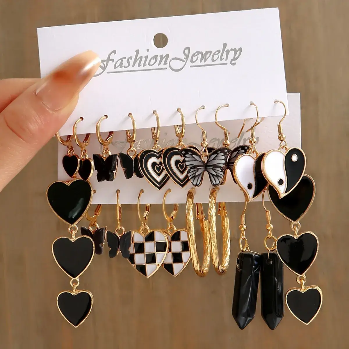 Gold Plated Spiral Earrings & Studs Set for Women - Image 15