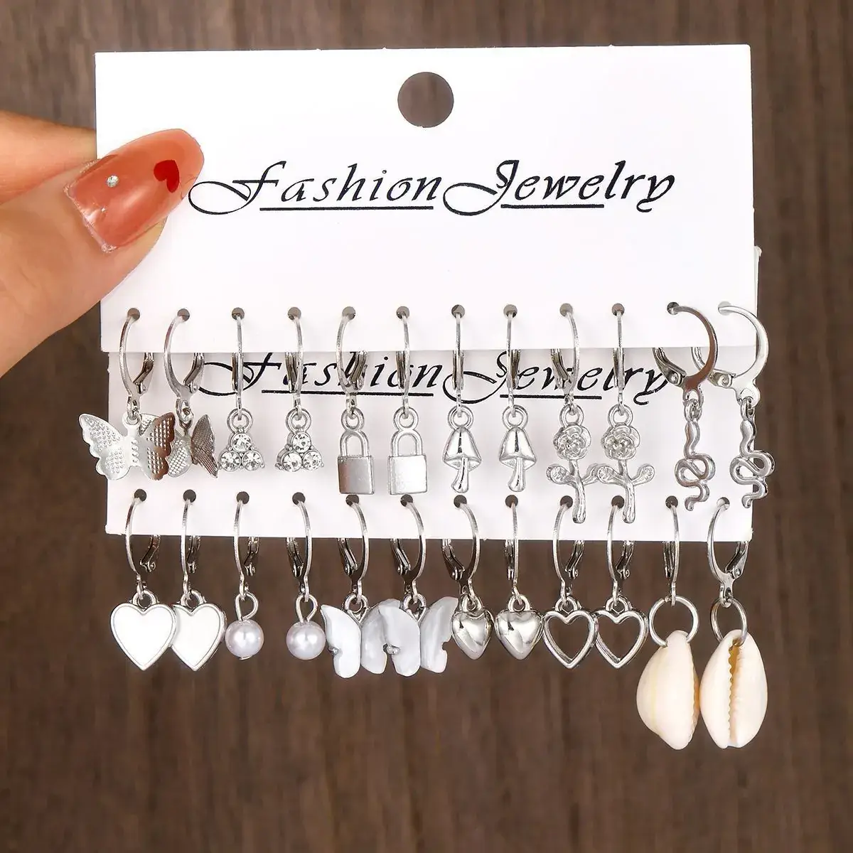 Gold Plated Spiral Earrings & Studs Set for Women - Image 26