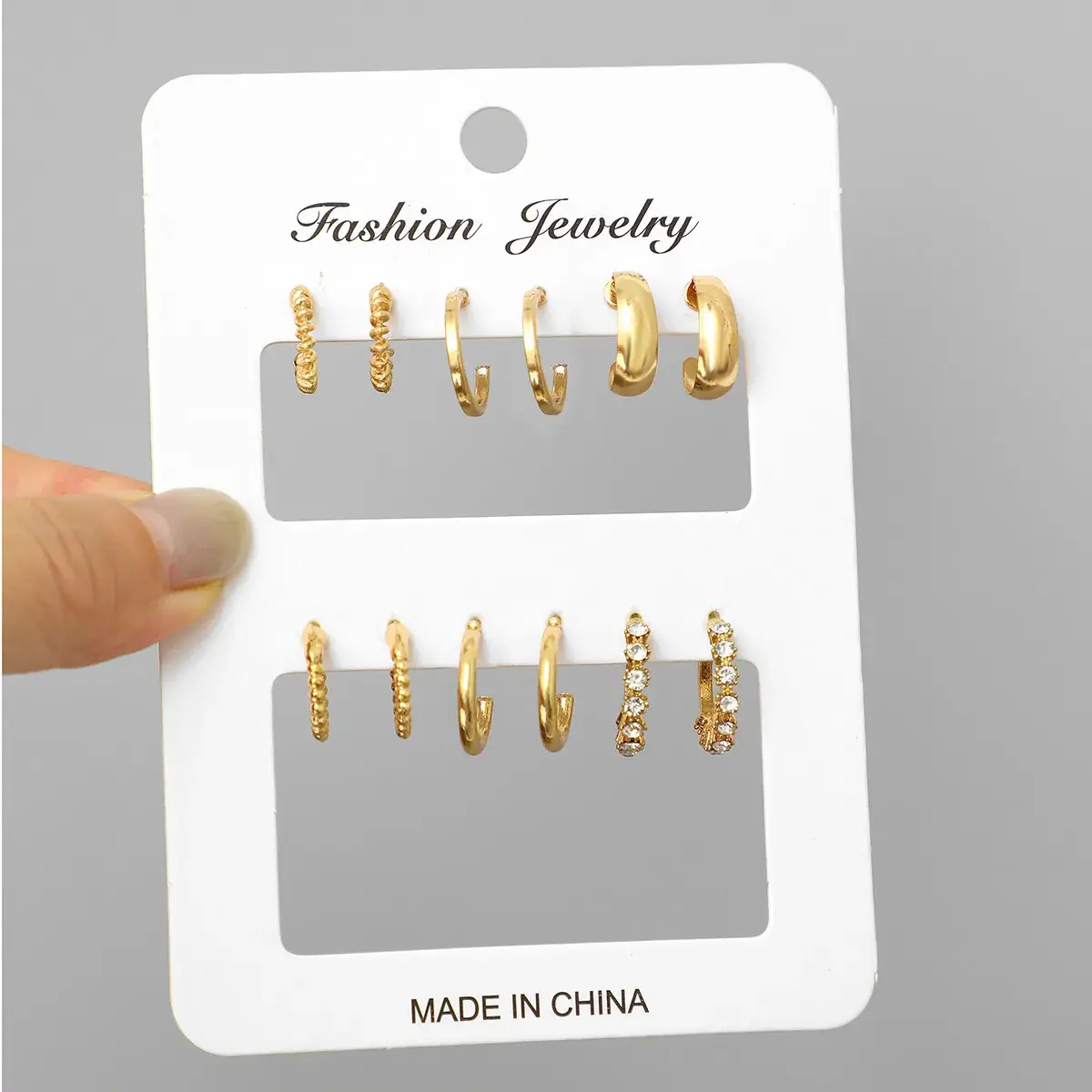 Gold Plated Spiral Earrings & Studs Set for Women - Image 48