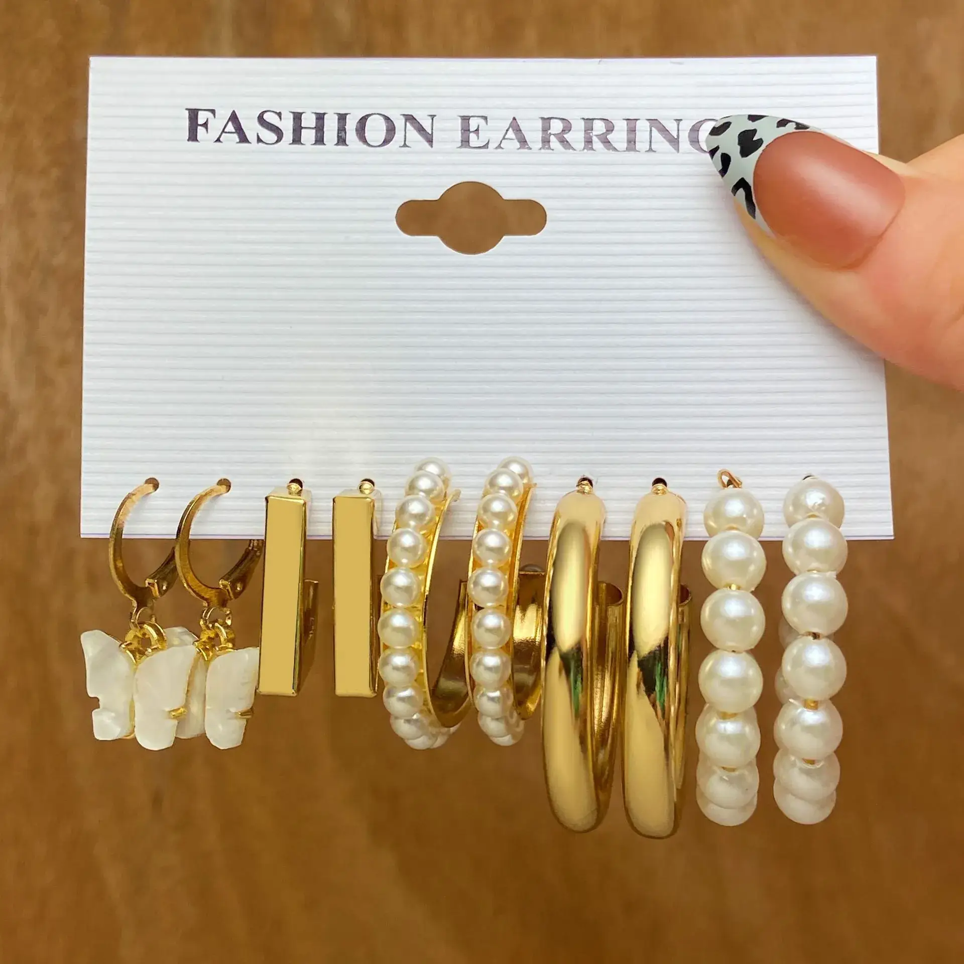 Gold Plated Spiral Earrings & Studs Set for Women - Image 50