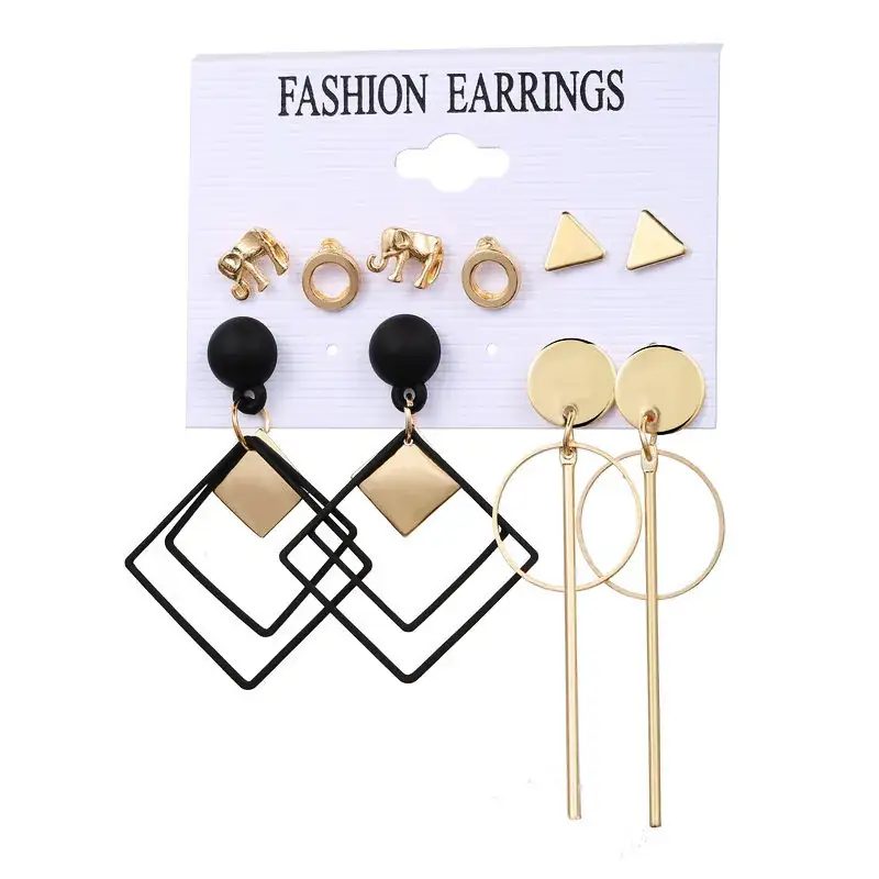 Gold Plated Spiral Earrings & Studs Set for Women - Image 64
