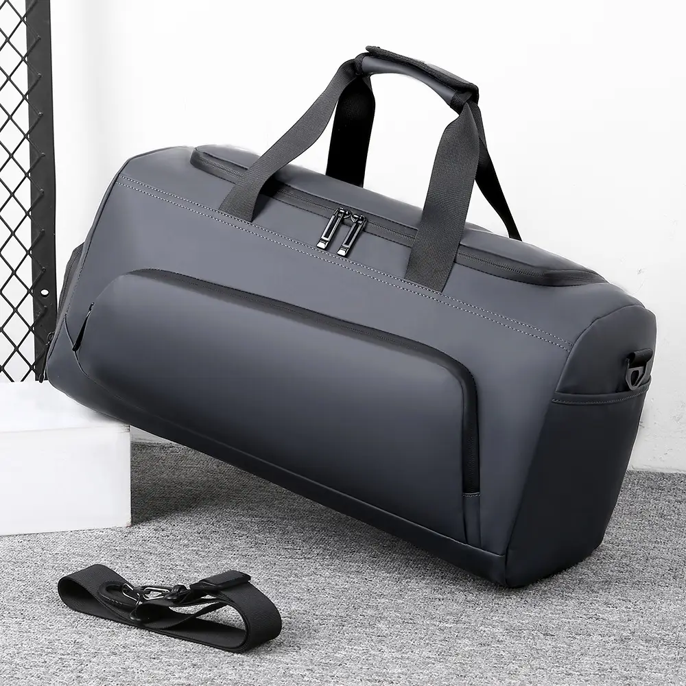 Men Large Capacity Blue Crossbody Travel Bag - Image 6