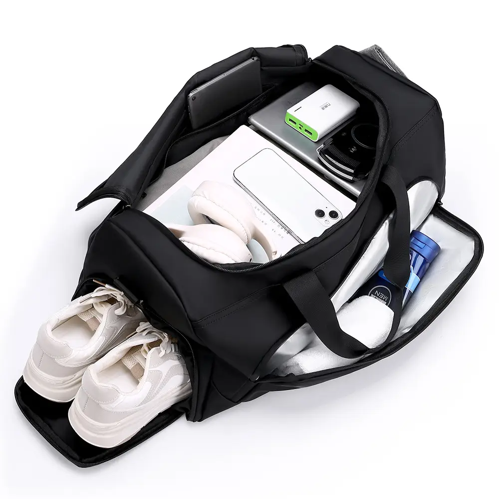Men Large Capacity Blue Crossbody Travel Bag - Image 8