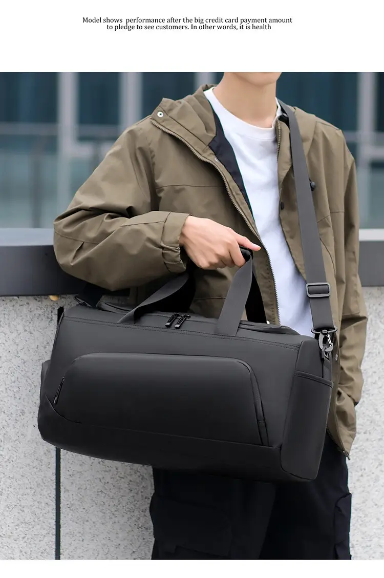 Men Large Capacity Blue Crossbody Travel Bag — feature 18