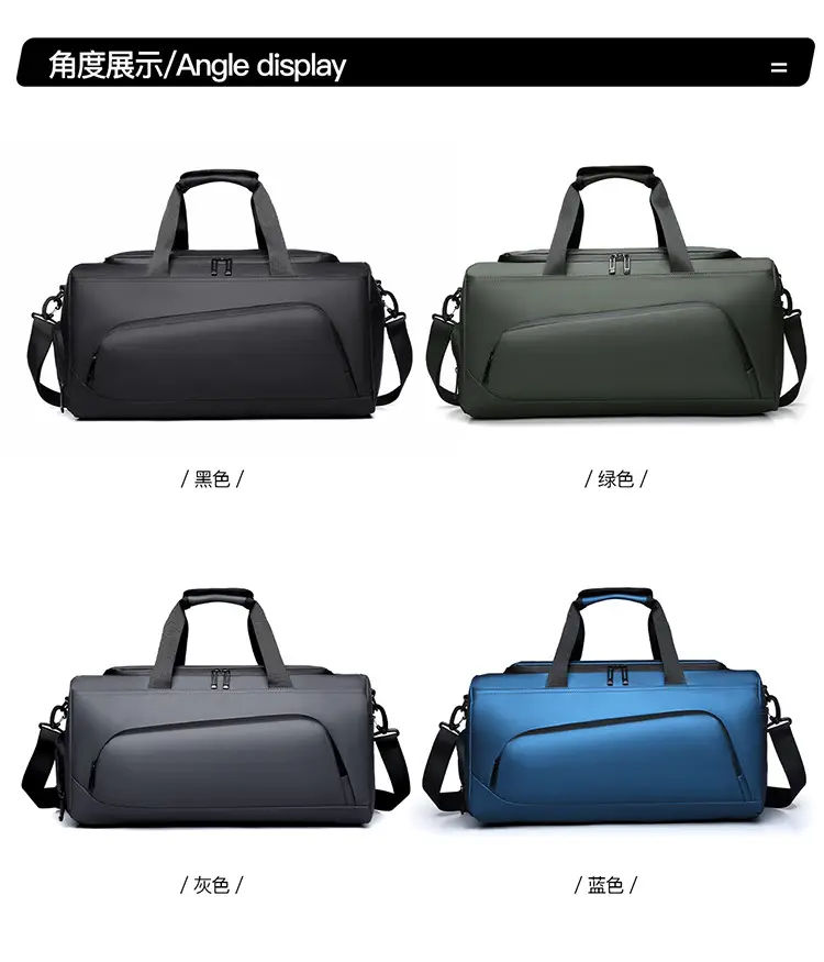 Men Large Capacity Blue Crossbody Travel Bag — feature 30
