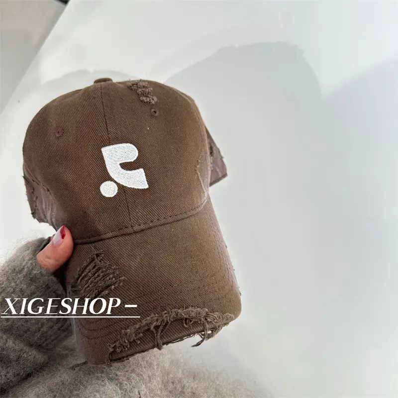 Women Baseball Cap Small Grey Black Embroidered - Image 7