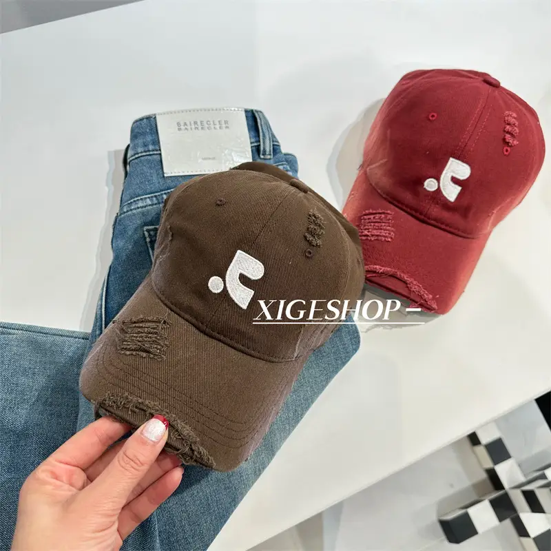 Women Baseball Cap Small Grey Black Embroidered — feature 13