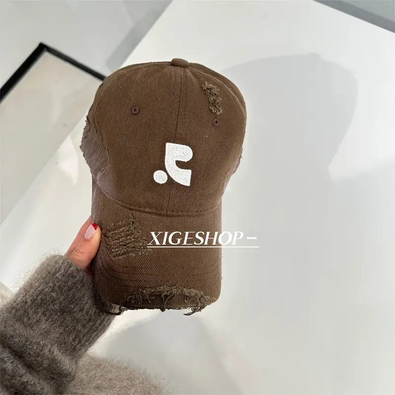 Women Baseball Cap Small Grey Black Embroidered — feature 20