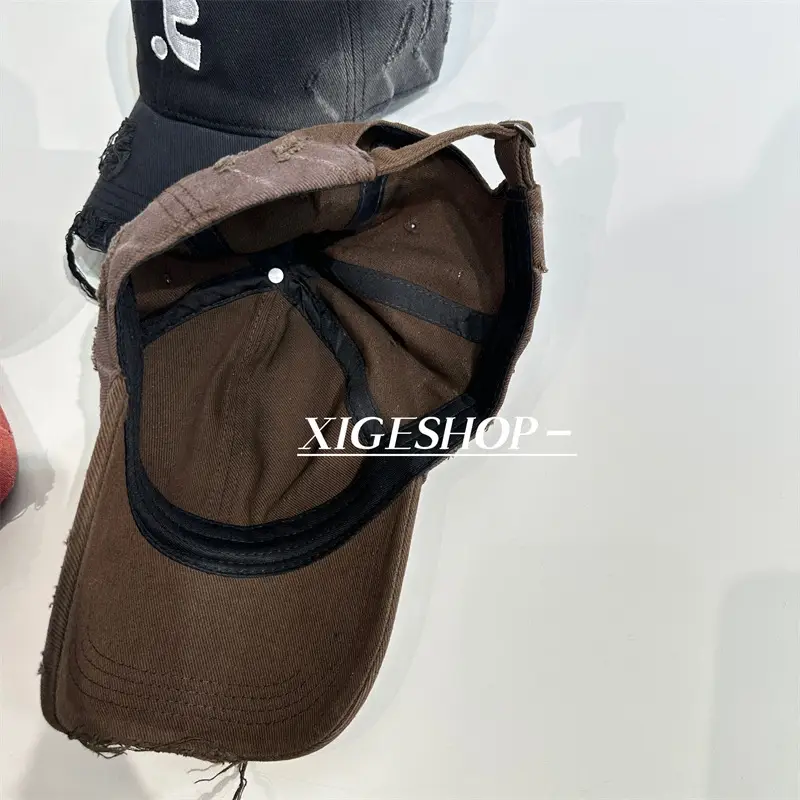 Women Baseball Cap Small Grey Black Embroidered — feature 21