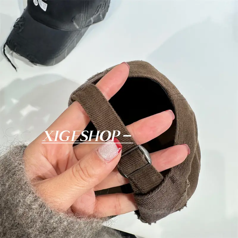 Women Baseball Cap Small Grey Black Embroidered — feature 22
