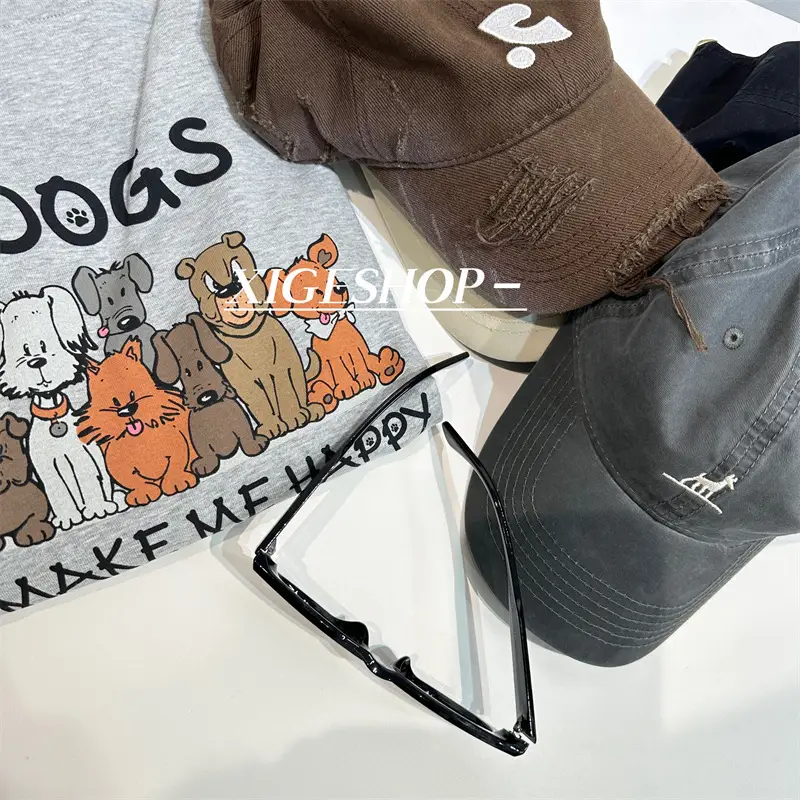 Women Baseball Cap Small Grey Black Embroidered — feature 6