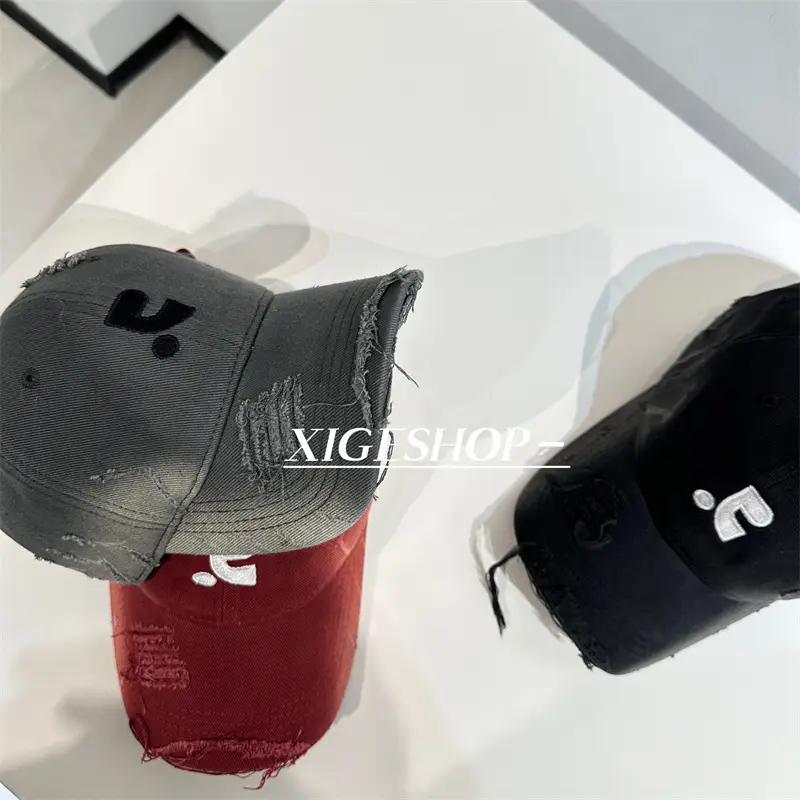 Women Baseball Cap Small Grey Black Embroidered - Image 3