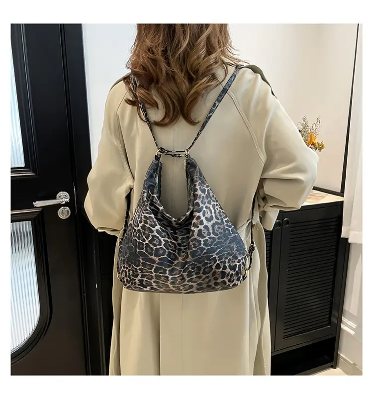 Leopard Print Soft Leather Bucket Bag for Women — feature 14