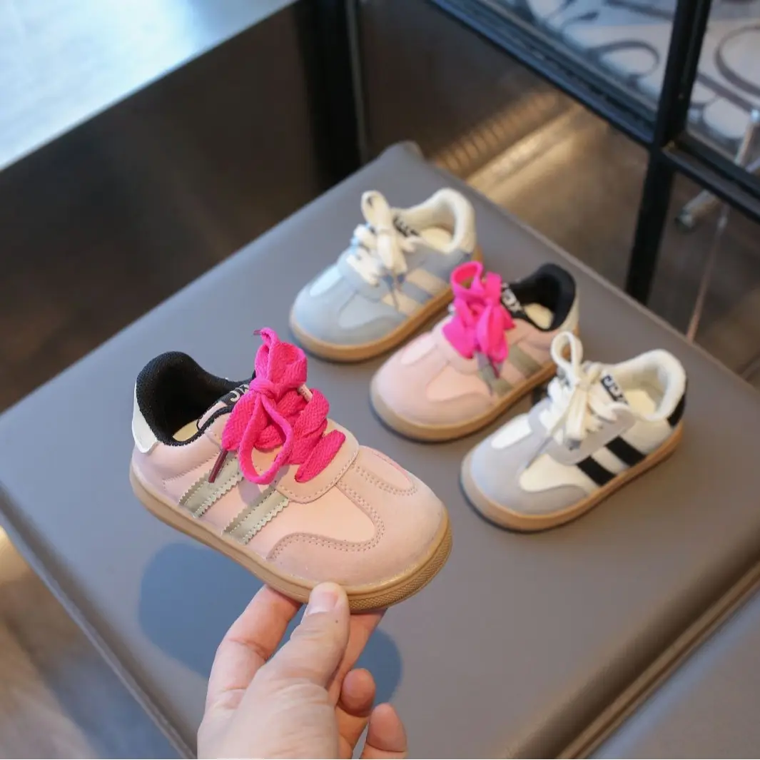 Pink Bow Toddler Shoes 2025 Spring Autumn
