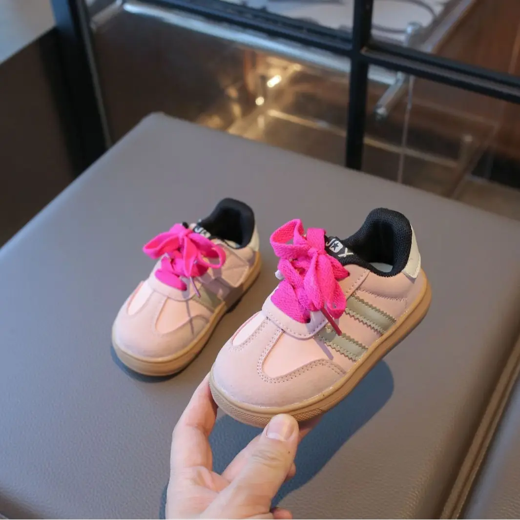 Pink Bow Toddler Shoes 2025 Spring Autumn