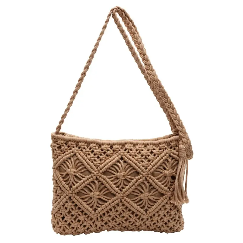 Korean Style Cotton Rope Tassel Bag 2025 Summer - Image 10