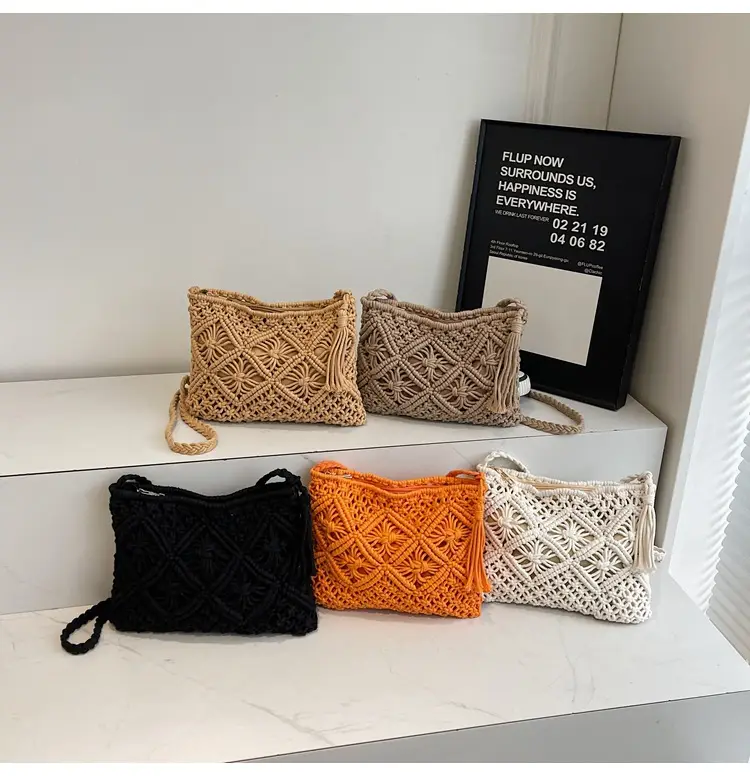 Korean Style Cotton Rope Tassel Bag 2025 Summer — feature 14