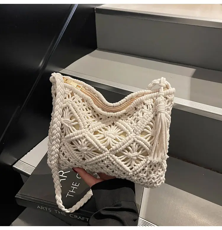 Korean Style Cotton Rope Tassel Bag 2025 Summer — feature 16