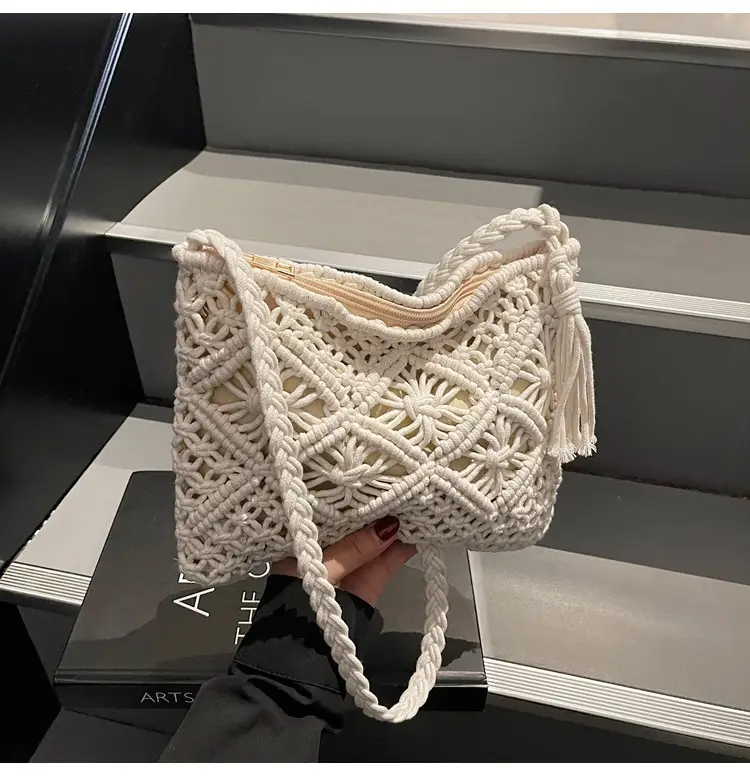 Korean Style Cotton Rope Tassel Bag 2025 Summer — feature 17