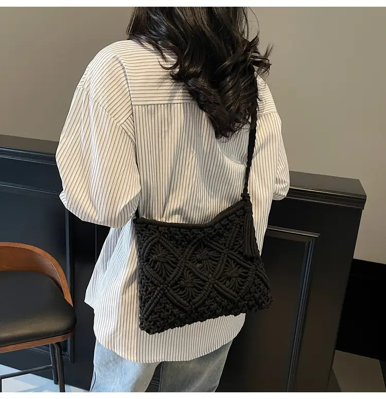 Korean Style Cotton Rope Tassel Bag 2025 Summer — feature 19