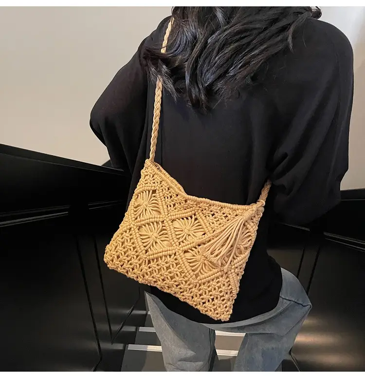 Korean Style Cotton Rope Tassel Bag 2025 Summer — feature 24