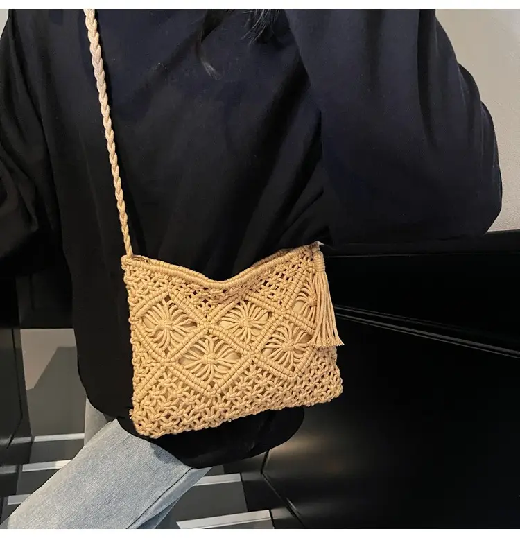 Korean Style Cotton Rope Tassel Bag 2025 Summer — feature 25