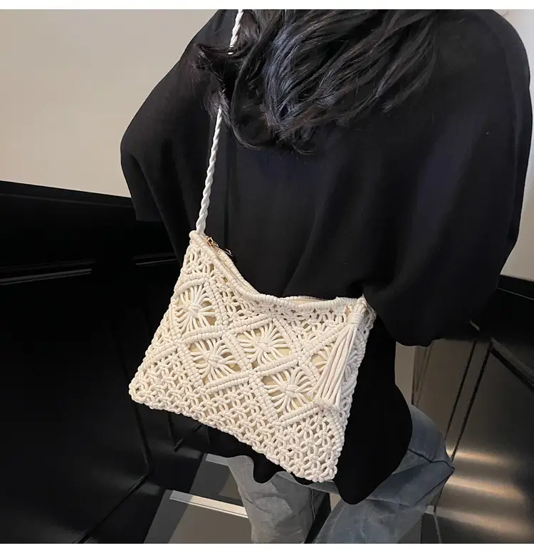 Korean Style Cotton Rope Tassel Bag 2025 Summer — feature 31