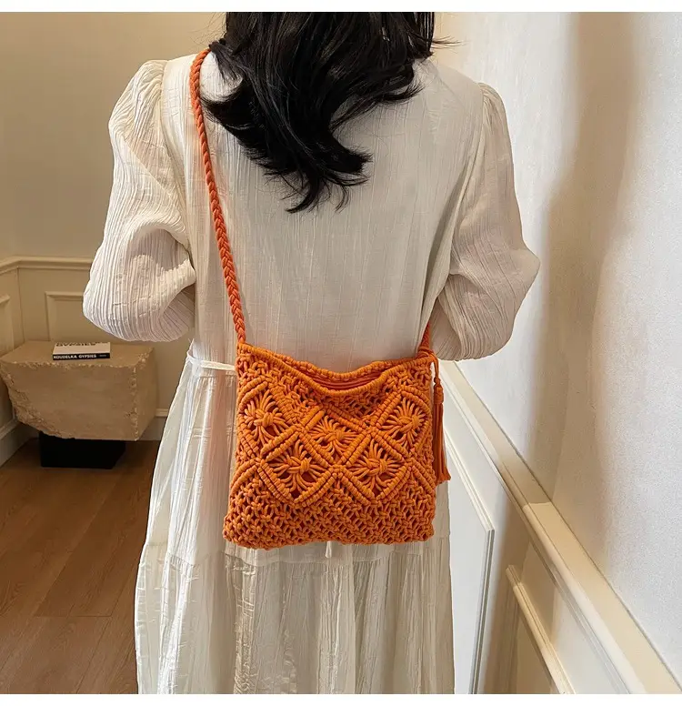 Korean Style Cotton Rope Tassel Bag 2025 Summer — feature 36
