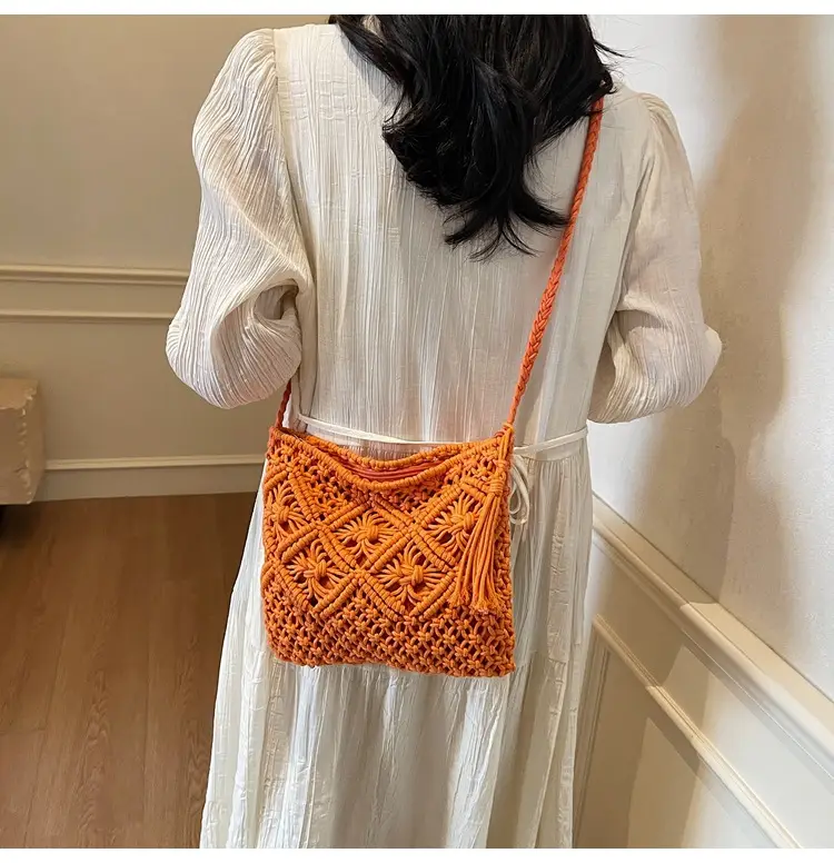 Korean Style Cotton Rope Tassel Bag 2025 Summer — feature 38