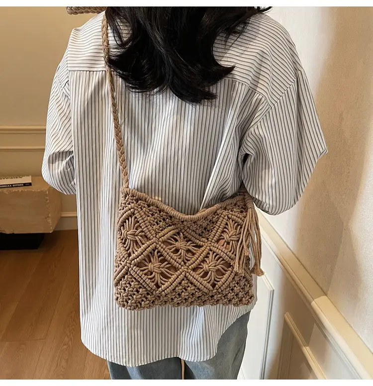 Korean Style Cotton Rope Tassel Bag 2025 Summer — feature 44