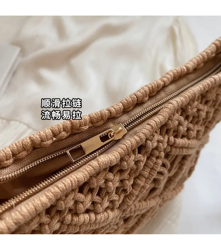 Korean Style Cotton Rope Tassel Bag 2025 Summer — feature 5
